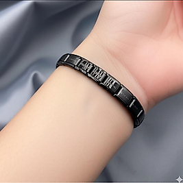 Çelik Charm Bileklik siyah çapı 6cm