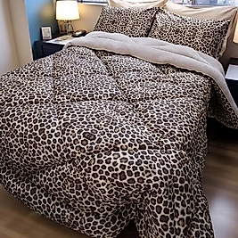 %100 ORGANİK PAMUK KUMAŞ BATTAL UYKU SETİ LEOPAR