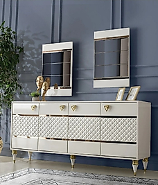 Çok amaçlı KONSOL,  %100 MDF ( aynalar dâhil değildir demonte gönderilecek)