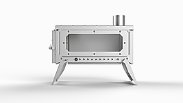 Hot Bbaq - Hot Tent Inox Stove Portable Katlanabilir Kamp Sobası