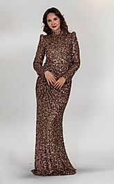 Bakır Pul Payet Abiye