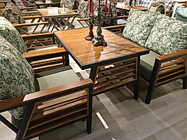 MERCAN MOBİLYA ÇAYSETİ BAHÇE BALKON OTURMA TAKIMI+3+1+1+2 PUF+2 KIRLENT+ MASA