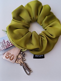 3 Renk Seçeneği Fermuarlı Scrunchie Toka Maksi Boy
