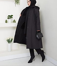 Tam Boy Kapitone İçi Kürklü Kaban