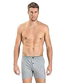 Gümüş Erkek Penye Boxer Şort Gri Renk