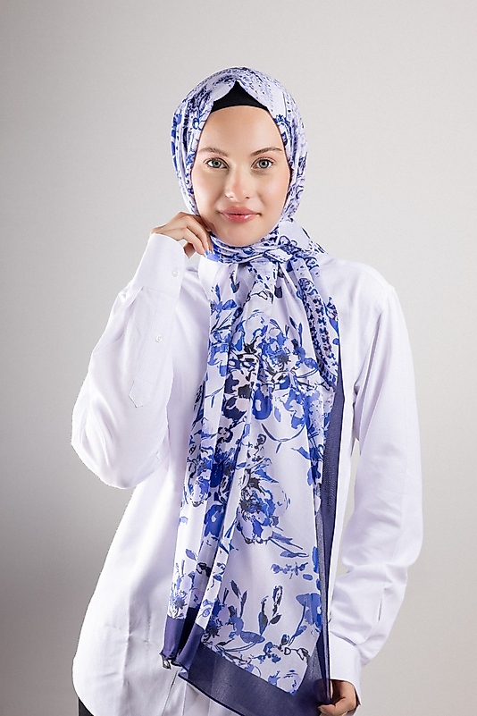 Digital Soft Şal Pastel Çiçek Desen