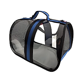 Bacco Milano Şeffaf Mavi Kedi ve Köpek Taşıma Çantası 30 x 20 x 17 cm