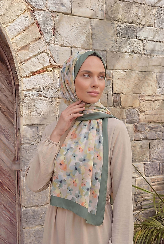 ALFA SİLK ŞAL PASTEL ÇİÇEK DESEN-2