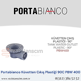 Portabianco Bulaşık Makinesi KÜVETTEN ÇIKIŞ  PLASTİĞİ - 90°  TANK WATER OUTLET  PLASTIC - 90°  PBW400