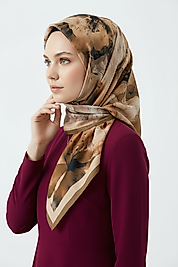 Spring Eşarp Pastel Çiçekli Desen Yeni