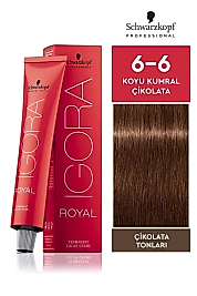 İGORA ROYAL SAÇ BOYASI 60 ML. (6-6 KOYU KUMRAL ÇİKOLATA)