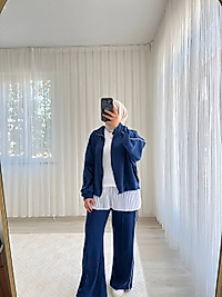 Fermuarlı Oysho Takım Lacivert