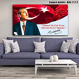 MERCAN MOBİLYA VE AKSESUAR ,70*130  ATATÜRK BAYRAK KANVAS KABLO