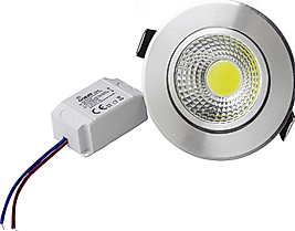 OOKAY Beyaz 5 Watt Cob Spot Beyaz Alüminyum