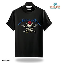 Rock and Roll & Metallica Tarzı Baskılı Oversize Unisex Tişört