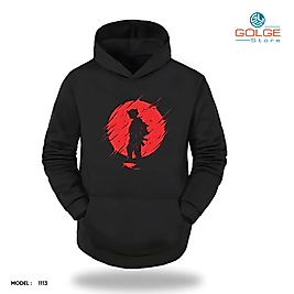 Oyun Karakteri Görselli Slimfit Kapüşönlu Hoodie Erkek kadın Sweatshirt