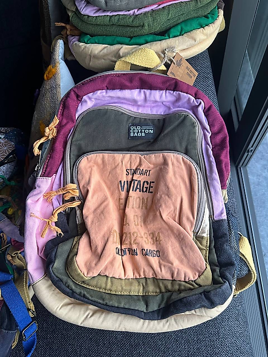 Old Cotton Cargo 5017-1 new Pathcwork Çok Bölmeli Günlük Sırt Çantası