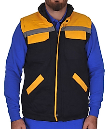 Star Gabardin Teknik İş Yeleği Siyah Sarı