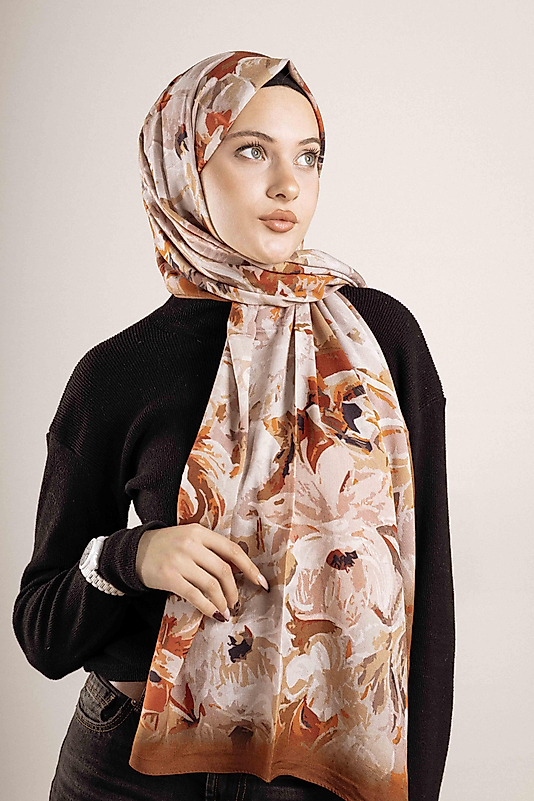 FLOOR İPEK ŞAL İTALYAN DİKİŞİ DESEN-2