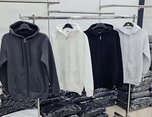 Unisex Fermuarlı Kapşonlu Sweatshirt