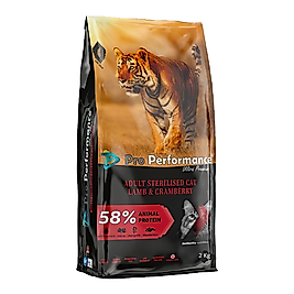 Pro Performance Kuzu Etli ve Kızılcıklı Kısırlaştırılmış Yetişkin Kedi Maması 2 kg