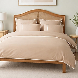 King Size Basic Beyaz Biyeli Nevresim Takımı