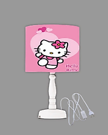 Minibabyrooms Hello Kitty Desenli Ahşap Oyma Ayak Abajur