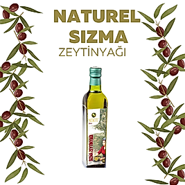 NÜKTE  PREMİUM OLGUN HASAT/SOĞUK SIKIM NATUREL SIZMA  0,5 DİZEM-421 POLİFENOL  ZEYTİNYAĞI - marasca cam şişe-1LT