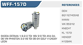 YAKIT FİLTRESİ SKODA OCTAVIA 1.9-2.0 TDI 16V 2.0 TDI 4X4 04 06 VW PHAETON 3.0 V6 TDI 09-04 GOLF V CADDY  LEON