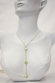 Gold Y Göz Detaylı Zincir Kolye