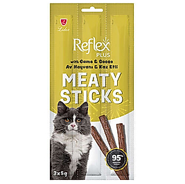 Reflex Cat Sticks Av Hayvanlı ve Kaz Etli Kedi Ödülü (3 x 5 g)