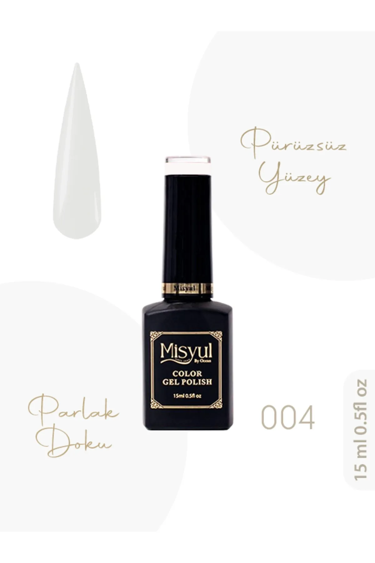 Misyul Kalıcı Oje 004, UV Led Kalıcı Oje Nail Art 15ml