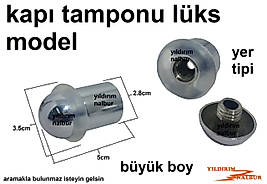 LÜKS KAPI TAMPONU BÜYÜK BOY 5CM YERE MONTA EDİLİR KROM KAPLI KAPI ÇARPMASI UZUN BOYLU LASTİKLİ