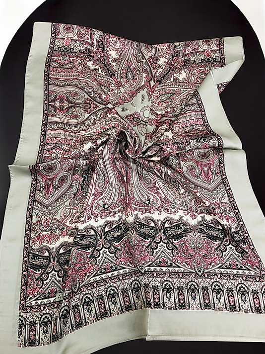 Desenli Alfa Silk Şal Pastel Desen