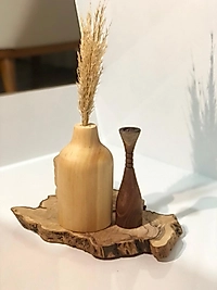 Ahşap Düz Vazo