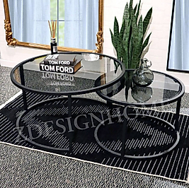 Yuvarlak Orta Sehpa Model Zdesignhome (Füme Cam)