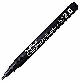 ARTLINE KALİGRAFİ KALEMİ CALLIGRAPHY MARKER PERMANENT 812 2.0 SİYAH A-EK-812 BLACK