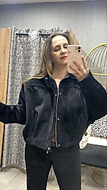 Siyah Bomber Ceket Mont