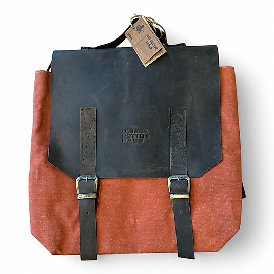 Old Cotton Vintage Kanvas Su Geçirmez Design Unisex Laptop Bölmeli Gezi Okul Seyahat Kamp Sırt Çantası 29x35cm