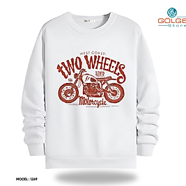 Motorcu Model Bisiklet Yaka Erkek kadın Slimfit Sweatshirt