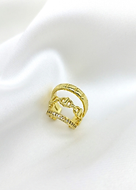 Zirkon Taş Detaylı Çoklu Çelik Ear Cuff (kıkırdak küpe)