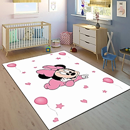 Minibabyrooms Minie Mause Desenli 8 mm Kalınlıkta Çocuk Odası Halısı