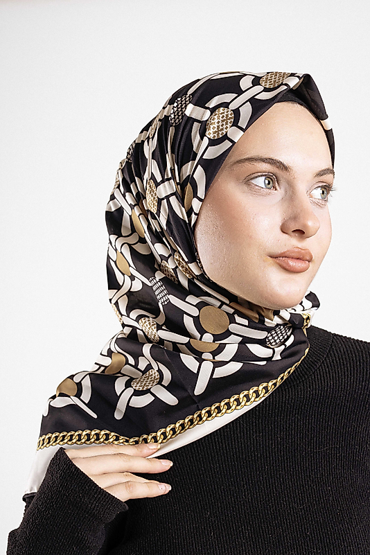 Desenli Alfa Silk Eşarp
