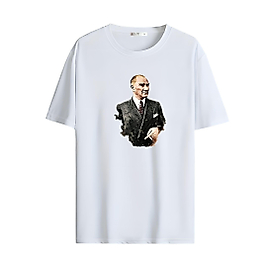 Kırmızı Beyaz Vatan Aşkı Bayrak ve Atatürk Baskılı Oversize Unisex Tişört