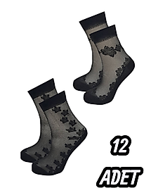 Kadın Şeffaf Patik 12 Adet