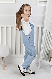 YSM KİDS BASKILI %100 PAMUK KOT SALOPET