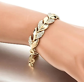 Jade'm Gold incili Çelik Bileklik