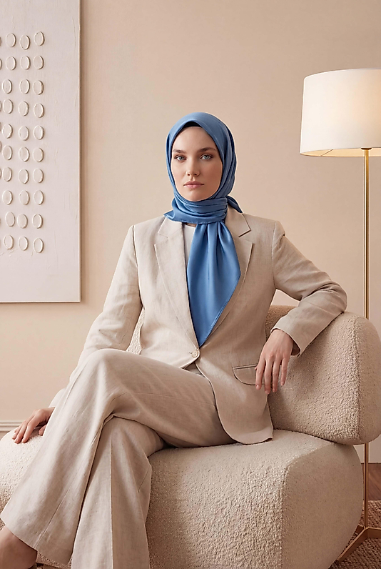 Düz Kristal Kumaş Eşarp - Kaymaz, Şık, Tok Duran | Günlük & Abiye Uyumlu