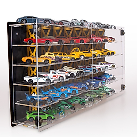 Şeffaf Çıta , Pleksi Kapak 48 Araçlık 1/64 Hotwheels, Matchbox Uyumlu Hobi Oyuncak Araba Rafı Koleksiyon Model Araba Garajı