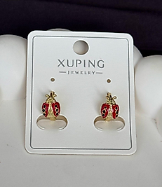 Uğur böceği çocuk Çelik küpe